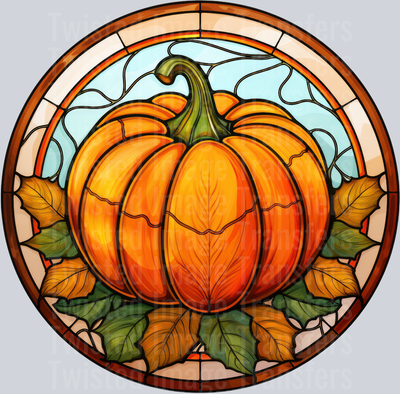 Autumn Stained Glass Orange & Green