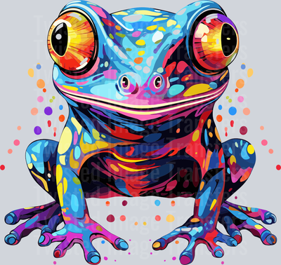 Big Eyed Frog Color Drip