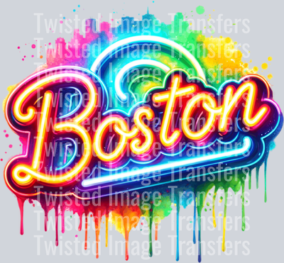Neon Boston Color Drip