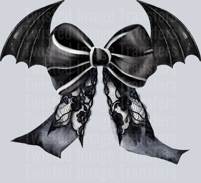 Bat Bow Lace Halloween_