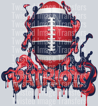 New England Football Color Drip