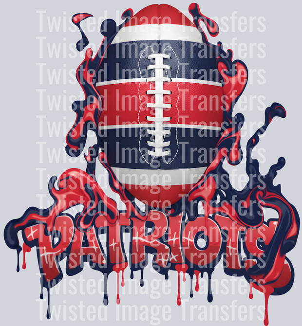 New England Football Color Drip