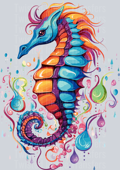 Sea Horse Color Drip