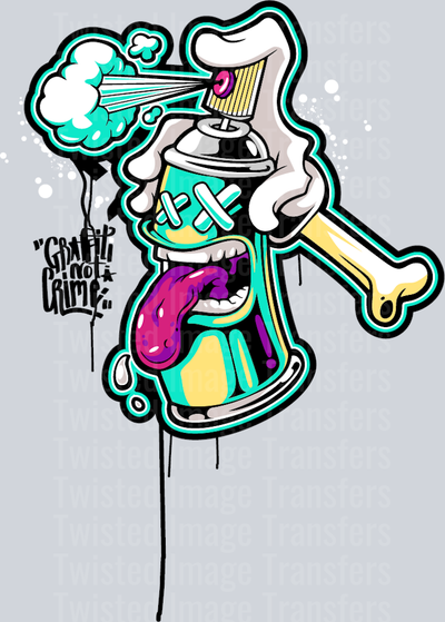 Spray Can With Tongue Color Drip