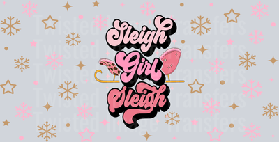 Sleigh Girl Sleigh-Christmas Vibes-Christmas Retro 16oz UV DTF Libby Cup Wrap