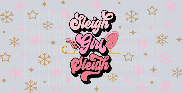 Sleigh Girl Sleigh-Christmas Vibes-Christmas Retro 16oz UV DTF Libby Cup Wrap