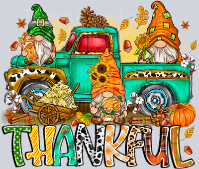 Thankful Truck With Gnomes