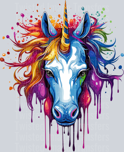 Blue Unicorn Color Drip