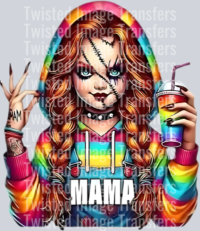 Doll Mama in Rainbow