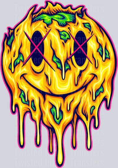 Yellow Emoji Color Drip