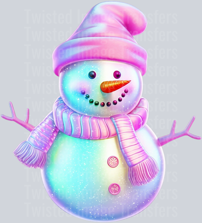 Neon Pink Snowman