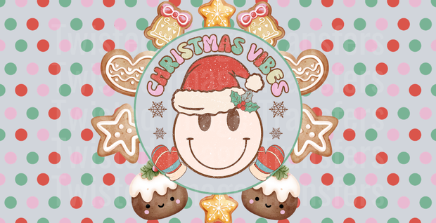 112-Christmas Vibes-GroovyChristmas-Retro Christmas 16oz glass wrap