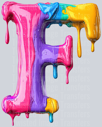 Letter F Color Drip