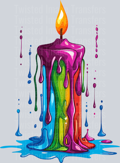 Color Drip Candle
