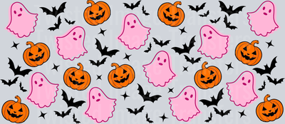 Pink Ghosts 16oz UV DTF Libby Wrap