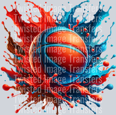 Two Toned Basketball Splatter