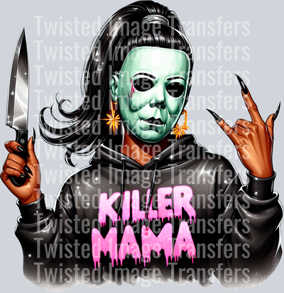Killer Mama Holding Knife