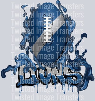 Blue Football Flames