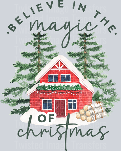 Magic of Christmas House With Logs