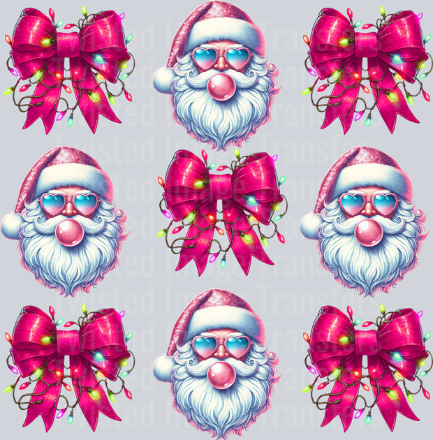 Santa Claus Coquette Bows With Lights