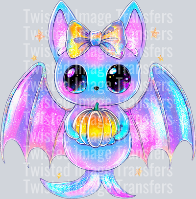Iridescent Bat With Bow
