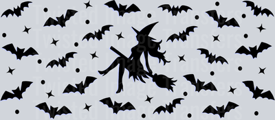Witches and Bats 16oz UV DTF Libby Wrap