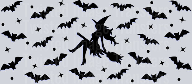 Witches and Bats 16oz UV DTF Libby Wrap