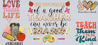 The Influence of a Teacher 16oz UV DTF Libby Wrap