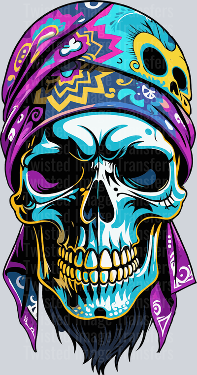 Skull in Purple Skull Cap