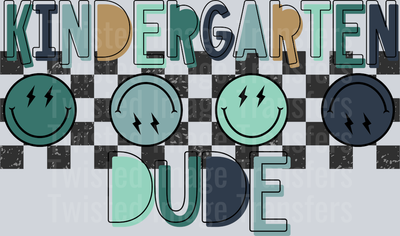 Kindergarten Dude Checkered Line