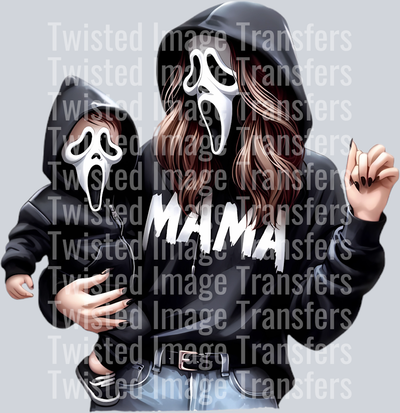 Scary Mama and Kid on Hip