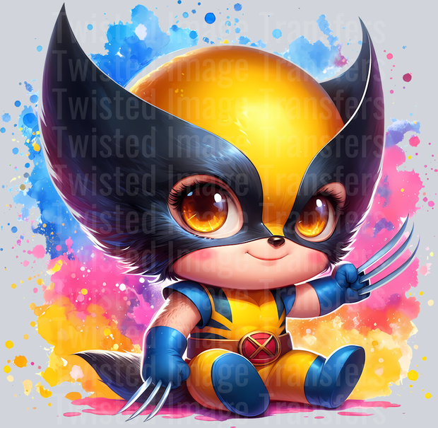 Baby Wolverine in Yellow Color Drip