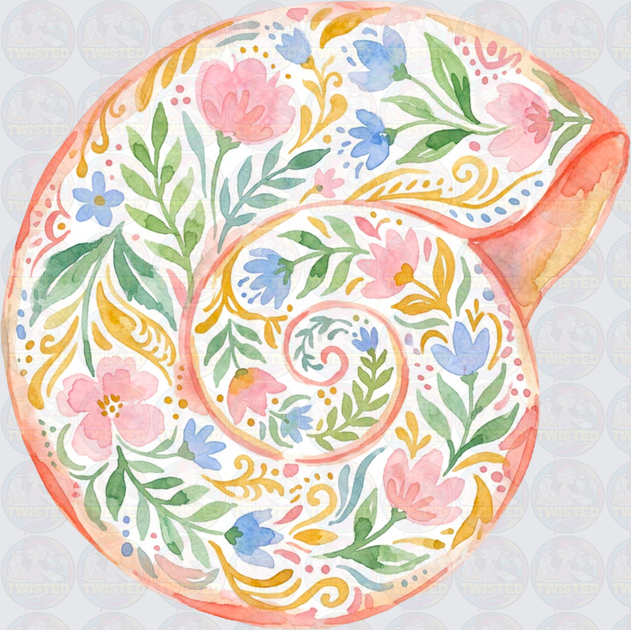 Coastal Floral Shell – Twisted Image Transfers