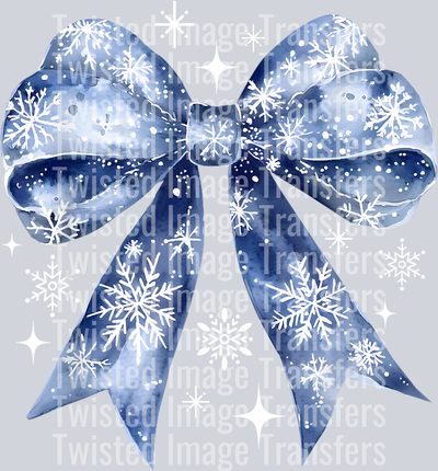 Blue Christmas Bow