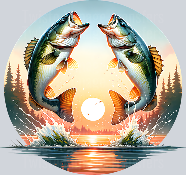 2 Jumping Fish DTF (direct-to-film) Transfer – Twisted Image Transfers