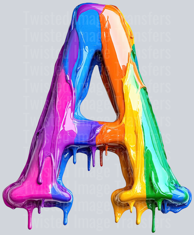 Letter A Color Drip
