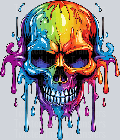 Skull Color Drip