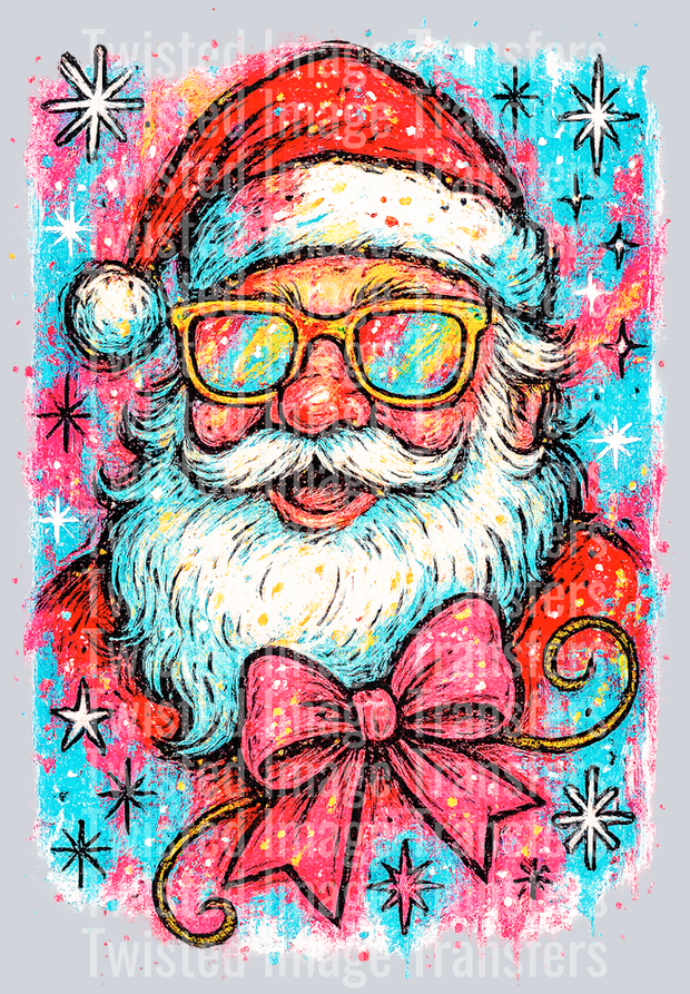 Santa in Shades & Pink Bow