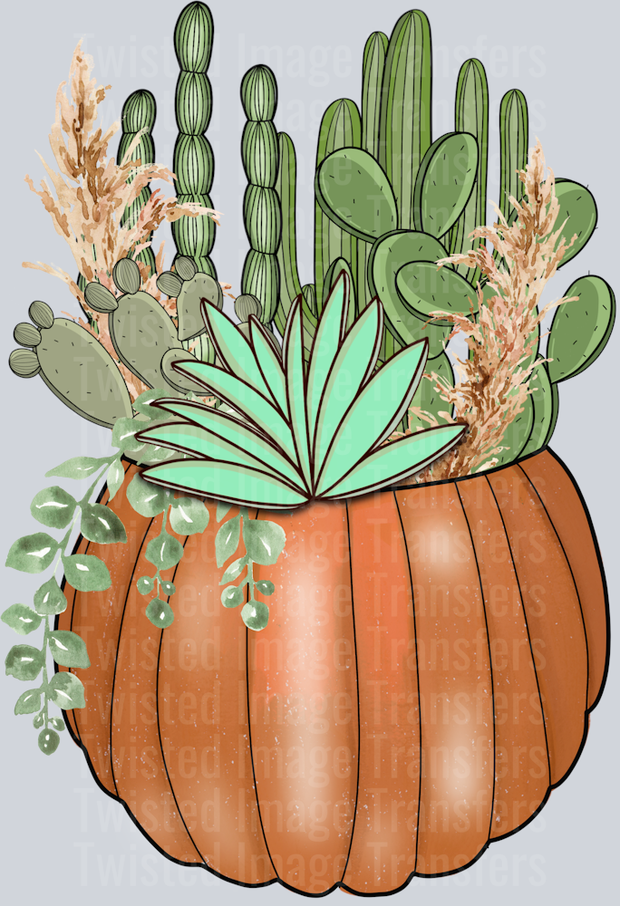 Cactus Filled Pumpkin