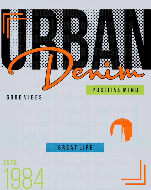 Urban Denim Good Vibes 1984 Street Wear