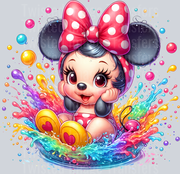 Baby Minnie in Bikini Color Drip