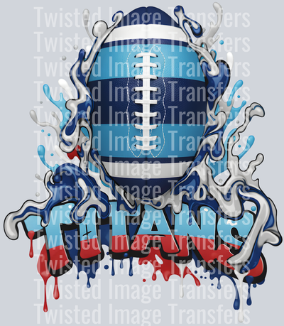 Football Color Drip Tennessee