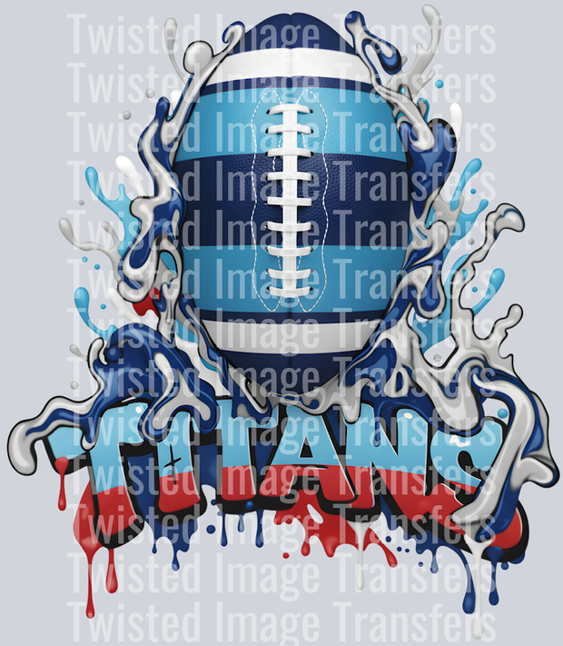 Football Color Drip Tennessee