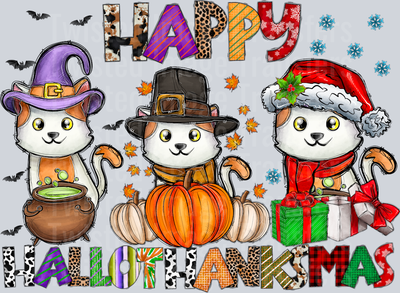 Happy Hallowthankmas Snowmen