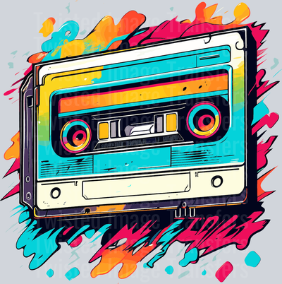 Cassette Tape Color Drip