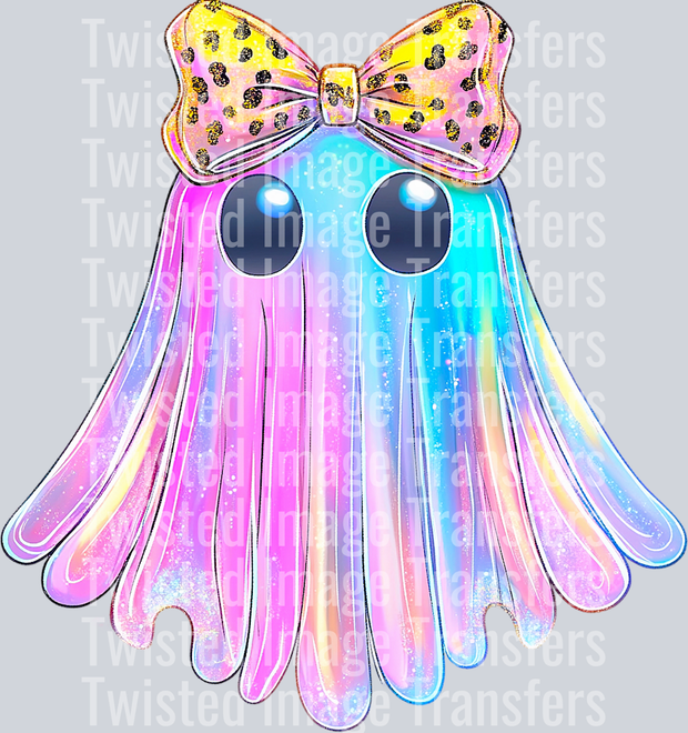 Iridescent Ghost & Printed Bow