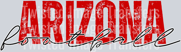 Red Distressed AZ Football