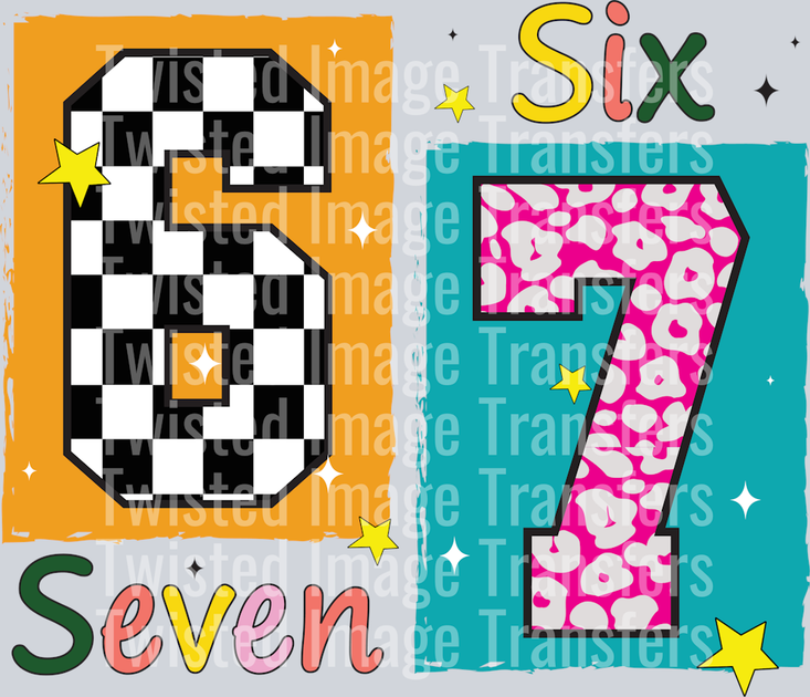 Six Seven in Boxes 67 DTF (direct-to-film) Transfer – Twisted Image ...