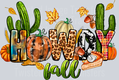 Howdy Fall With Cactus