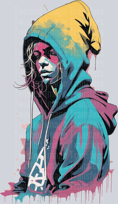 Yellow Top Hoodie Color Drip